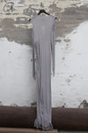 Marc Le Bihan 2842 Collection Off-the-shoulder T-shirt Long-sleeved Dress MLB-2842-H23-24-LIGHT GREY
